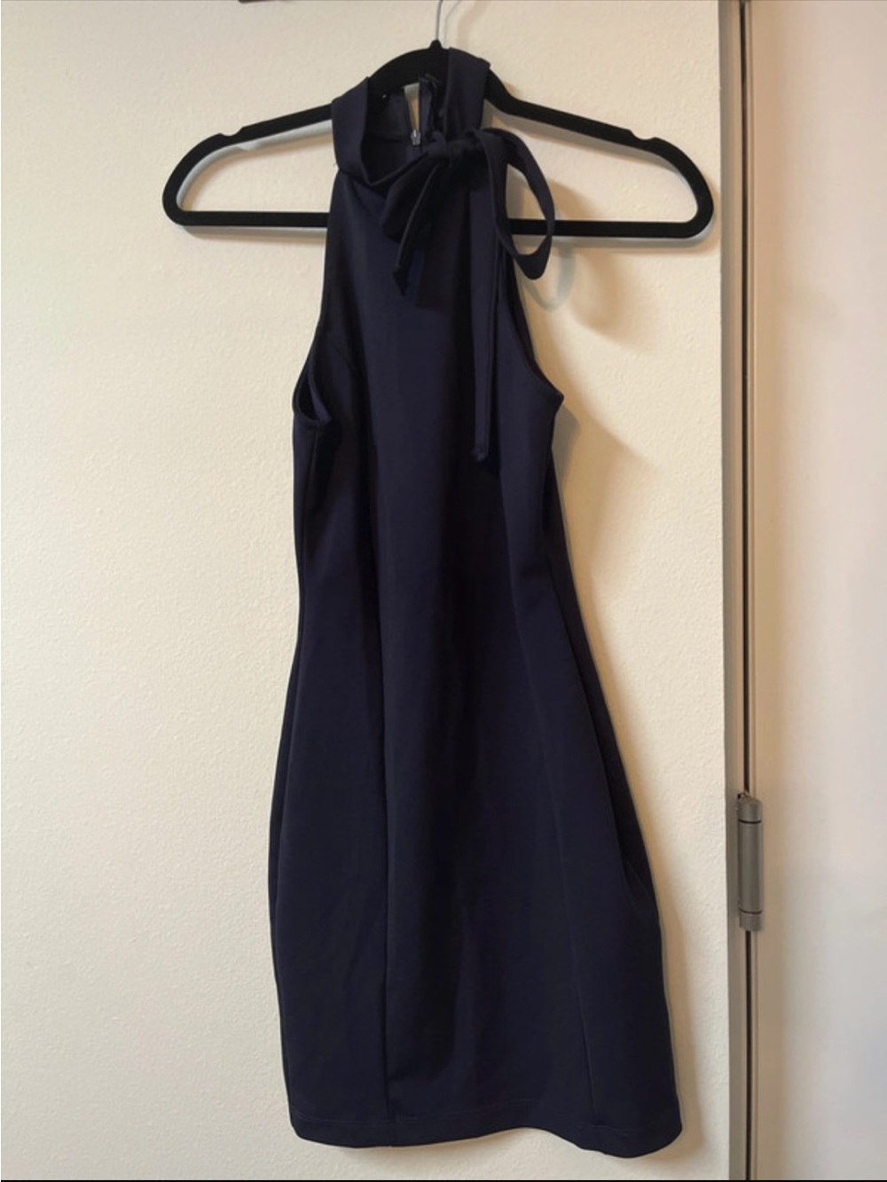 Windsor Navy Halter Tie Mini Dress
